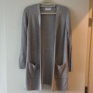 Old Navy Light Gray Ribbed Cardigan